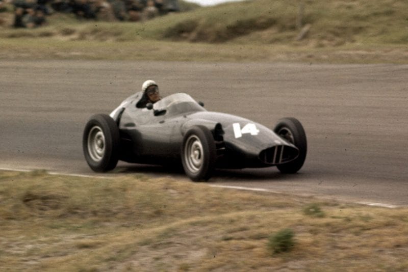 Jean Behra driving a BRM P25, who went on to finish in 3rd