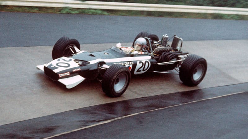 Vic Elford-Cooper-BRM T86B, 4 August 1968, German GP, Nurburgring. (Photo by GPLibrary/Universal Images Group via Getty Images)