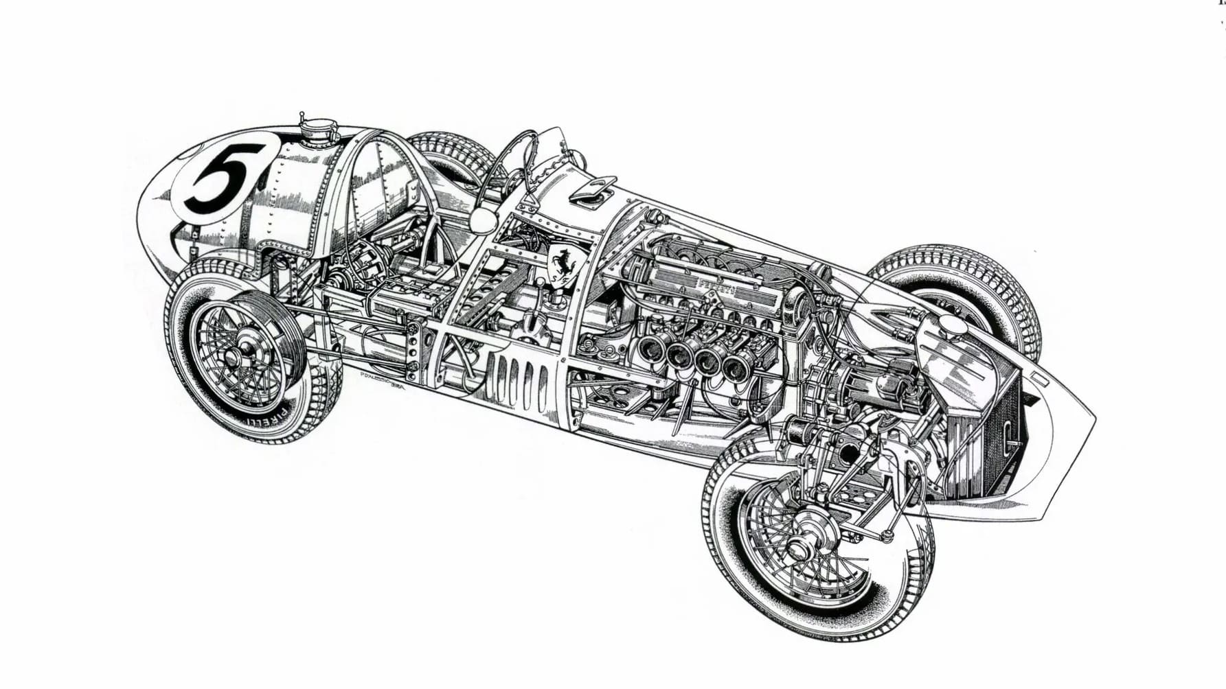 Ferrari 500 illustration