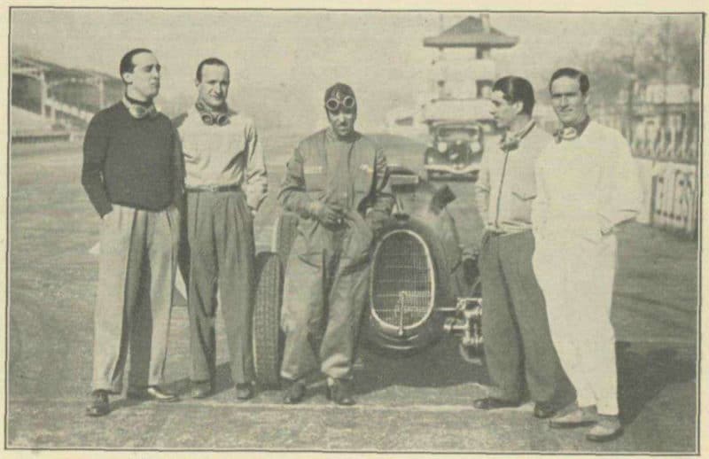 Ferrari team at Monza in 1936