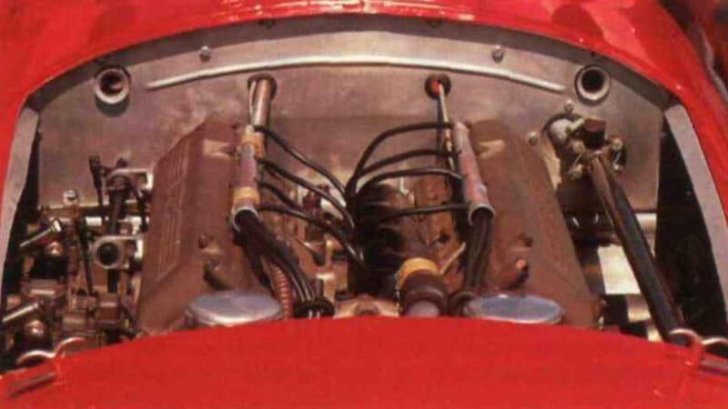 Four cylinder engine in Ferrari 555 F1 car