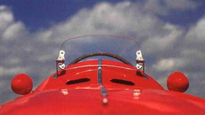 Front cockpit view of Ferrari 555 F1 car