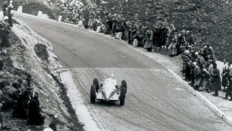 German Hillclimb Championship, Großglockner, 6. August 1939- Winner Hans Stuck with the Auto Union Type C 16-cylinder racing car