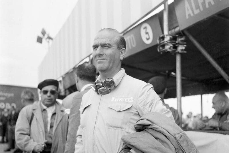 Giuseppe Farina at Silverstone during the 1950 British Grand Prix weekend