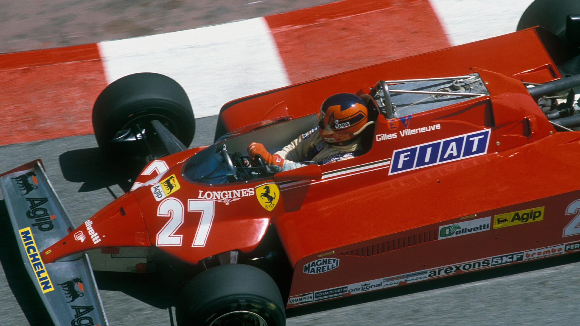 Gilles Villeneuve au volant de sa Ferrari au Grand Prix de Monaco