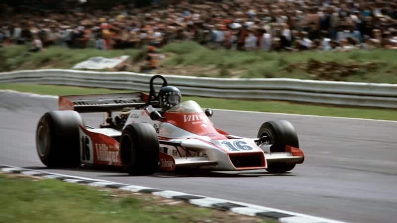 Hans-Joachim Stuck in the Shadow DN9 at the 1978 British Grand Prix at Brands Hatch