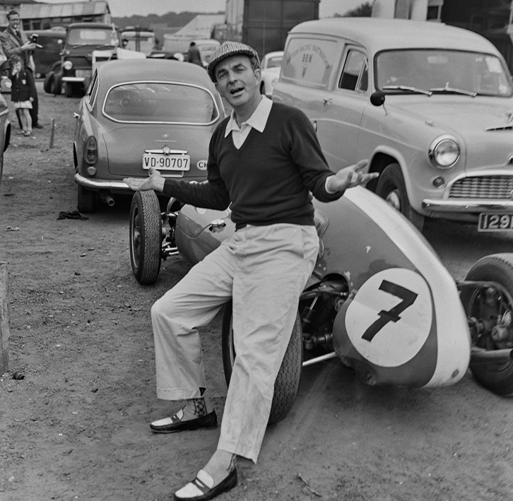 Harry Schell with Cooper T51 at Brands Hatch in 1959