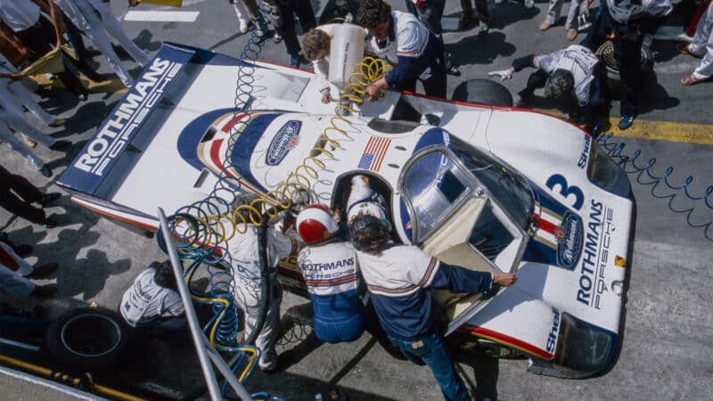 Haywood Hurley (usa), Holbert Al (usa), Barth Jurgen (ger), Rothmans Porsche System, Porsche 956 Le Mans 1982