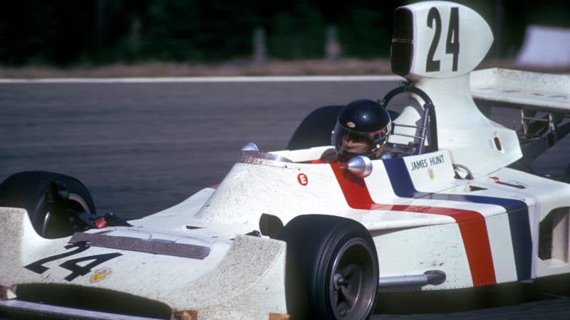 Hesketh of James Hunt in the 1974 Swedish Grand Prix