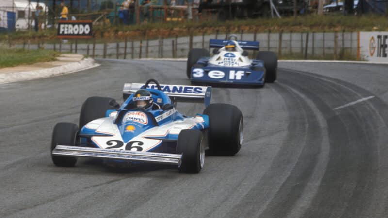 JAcques Laffite Ligier 1977 SOuth AFrican GP