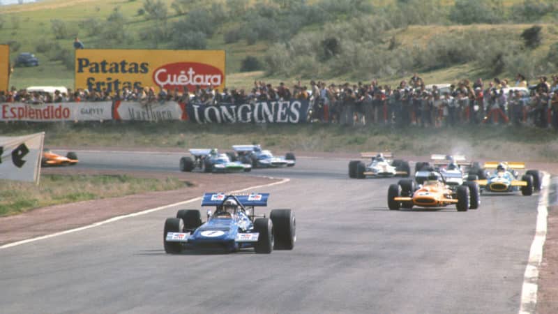 Jackie Stewart leads the 1970 Spanish Grand Prix