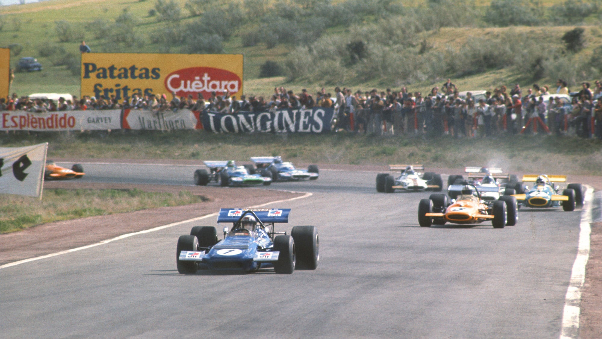 Jackie Stewart leads the 1970 Spanish Grand Prix
