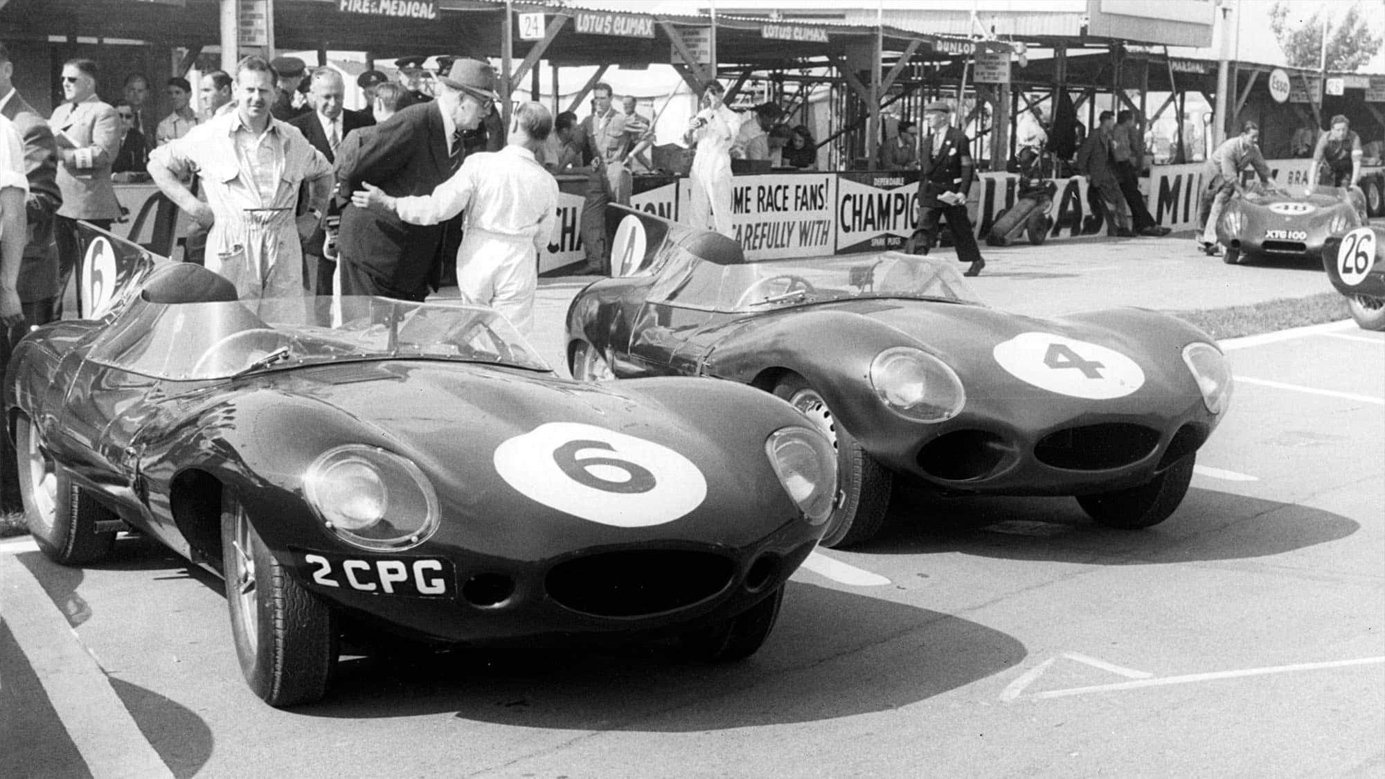 Jaguar D-type Peter Blond Duncan Hamilton 1958 Goodwood