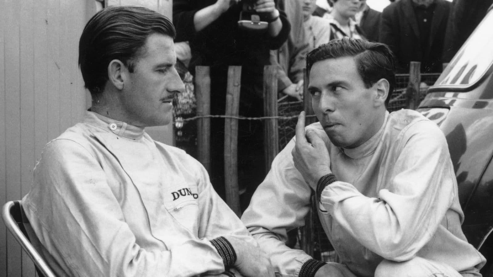 Jim Clark with Graham Hill in 1965