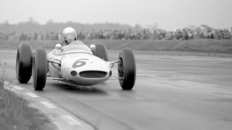 Jim Hall in 1963 Snetterton non championship F1 race