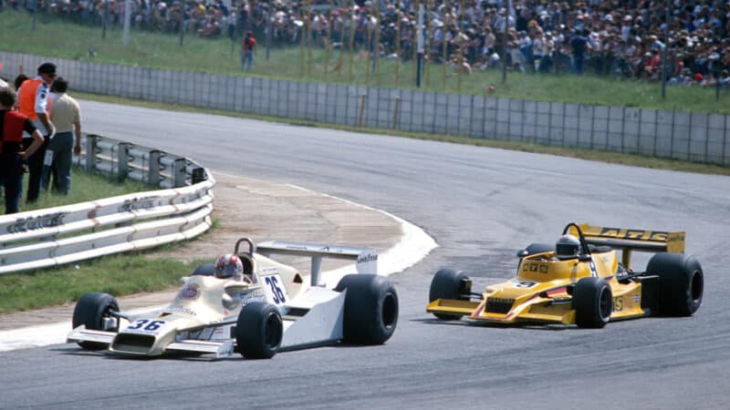 Jochen Mass chases Rolf Stommelen in 1978 South African GP