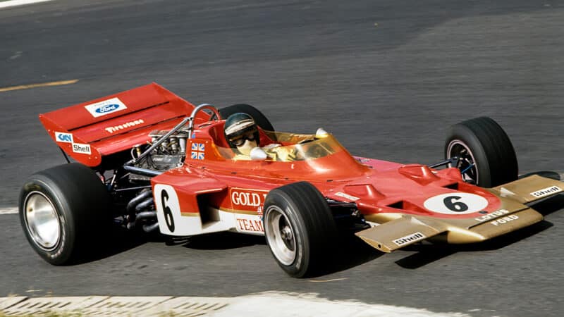 Jochen Rindt in Lotus 72 at 1970 German Grand Prix