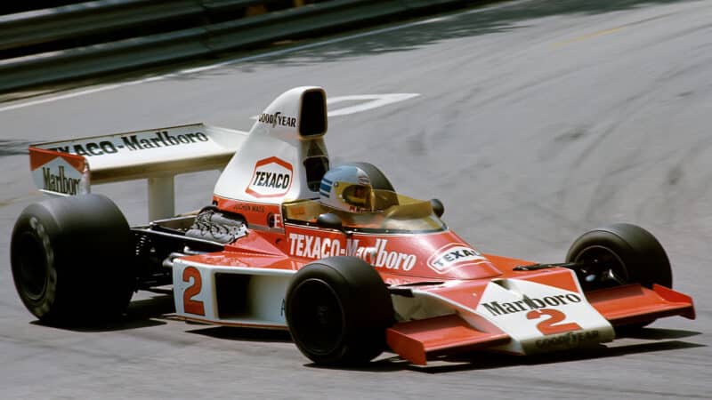 Jochen mass McLaren 1975 Spain GP