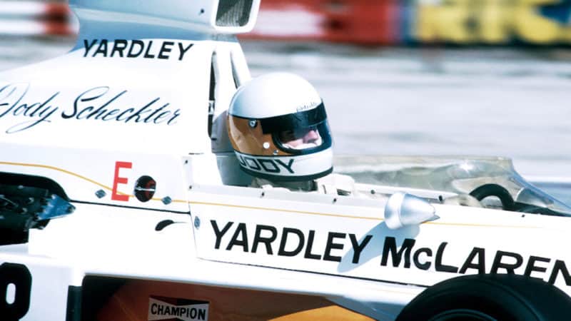 Jody Scheckter McLaren driver F1 1973 Monaco GP