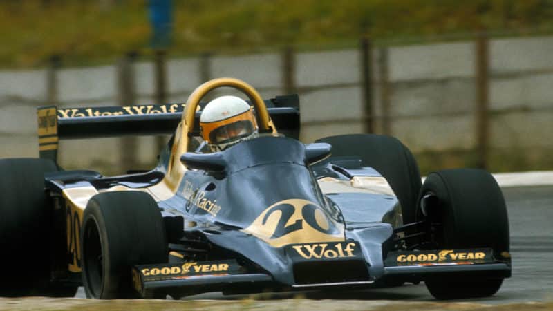 Jody Scheckter Wolf driver F1 1977 South African GP