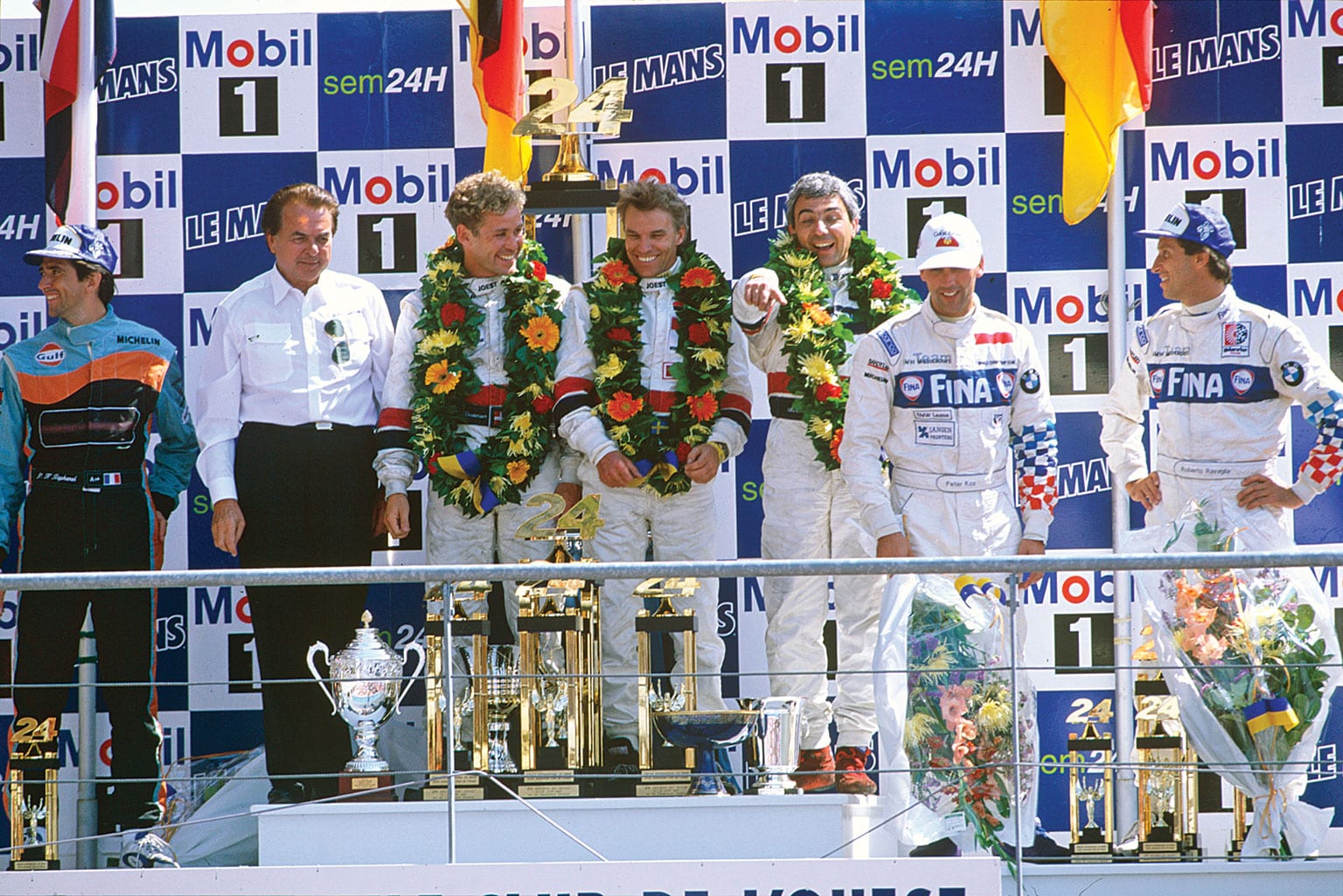 Legends of Racing — Derek Warwick climbs out of his Brabham BT55