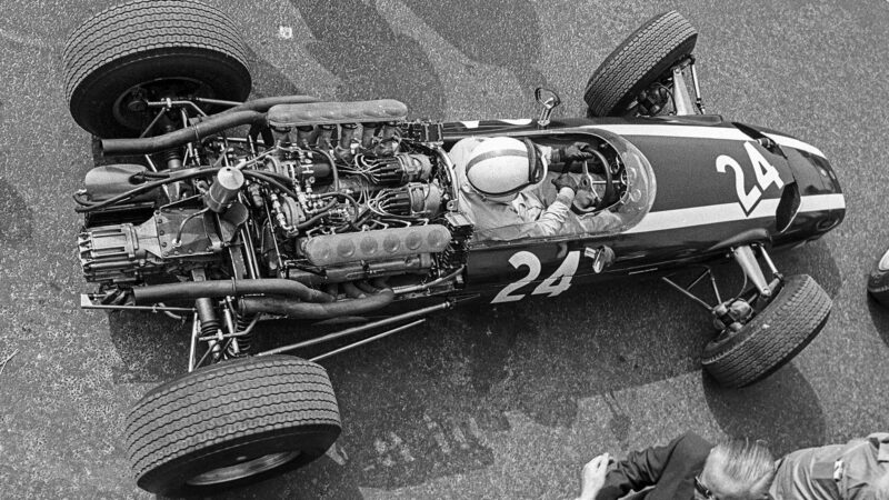 John Surtees, Cooper-Maserati T81, Grand Prix of the Netherlands, Circuit Park Zandvoort, 24 July 1966. (Photo by Bernard Cahier:Getty Images)