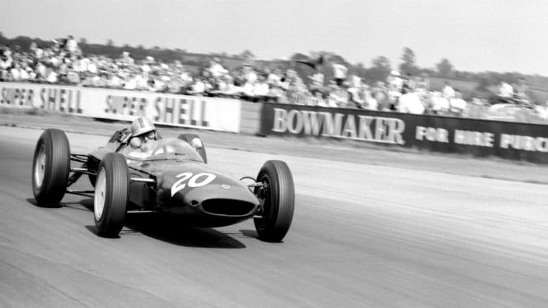 Lotus 24 of Mike Hailwood at the 1963 British Grand Prix