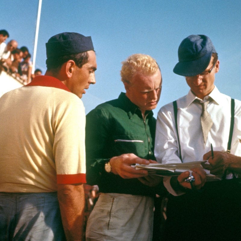 Luigi-Musso-with-Mike-Hawthorn-and-Romolo-Tavoni