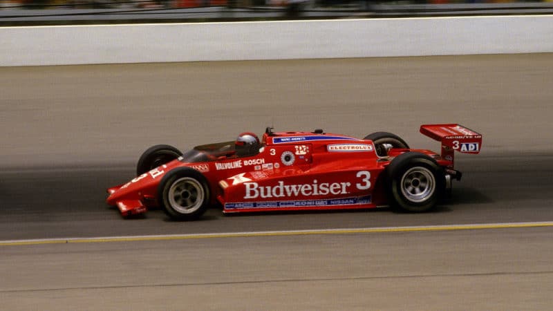 Mario Andretti driving at the 1984 Indianapolis 500