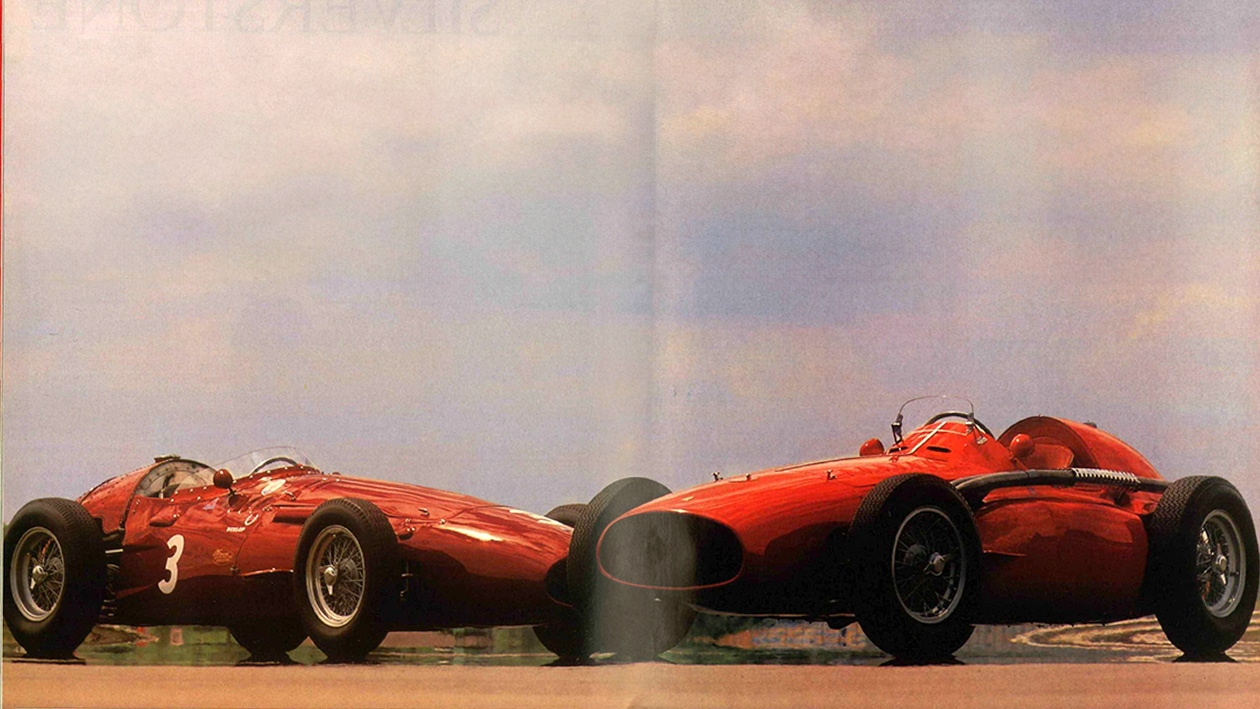 Maserati 250F alongside Ferrari 555