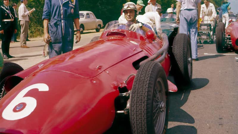 Maserati F1 driver Harry Schell at the 1957 French GP