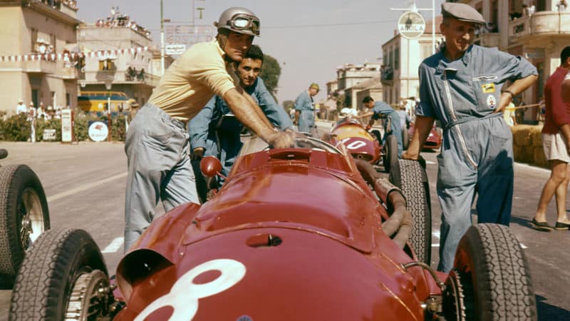 Maserati F1 driver Scarlatti at the 1957 Pescara GP