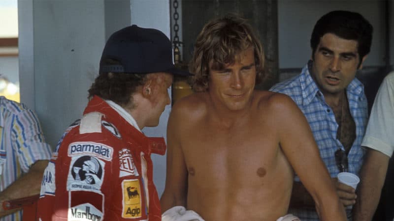 McLaren-F1-driver-James-Hunt-at-the-1977-Brazilian-GP-at-Fuji