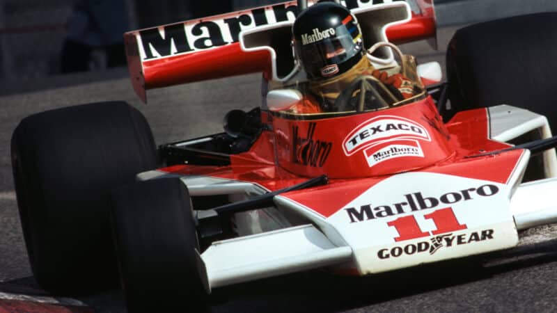 McLaren of James Hunt at the 1976 Monaco Grand Prix