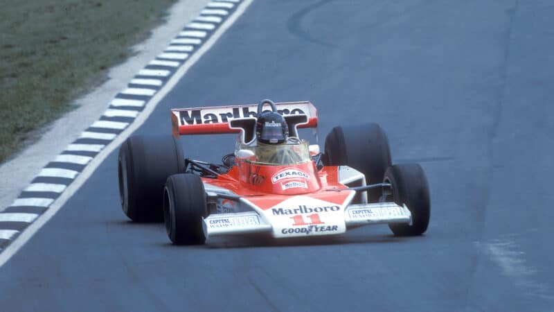 McLaren on James Hunt in the 1976 British Grand Prix