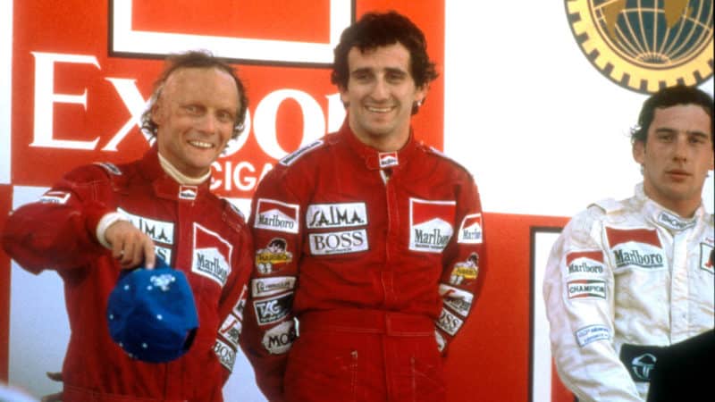 Niki Lauda Alain Prost McLaren 1984 German GP Nurburgring