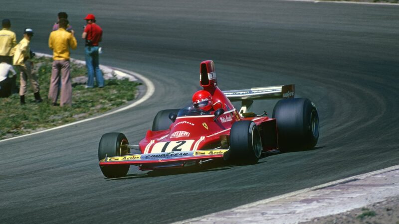 Niki Lauda Driving His Brabham-Alfa Romeo Down the Pitlane…