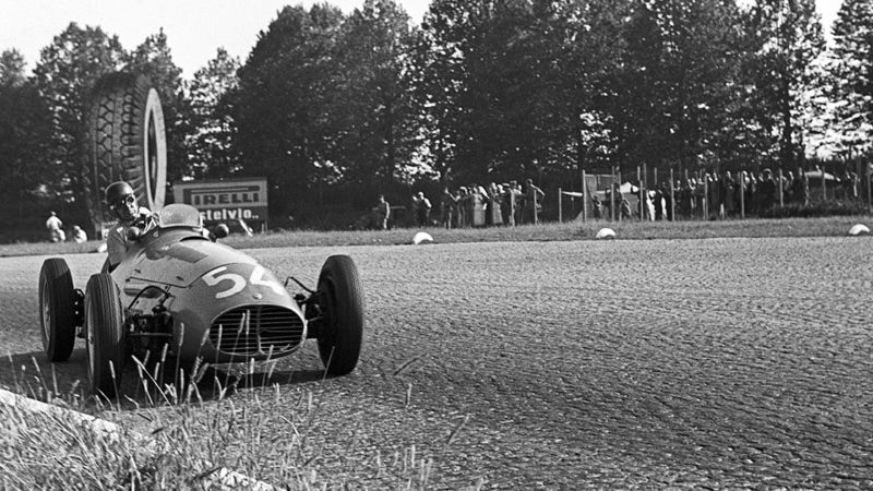 Onofre Marimon driving for Maserati at the 1953 Italian GP 2