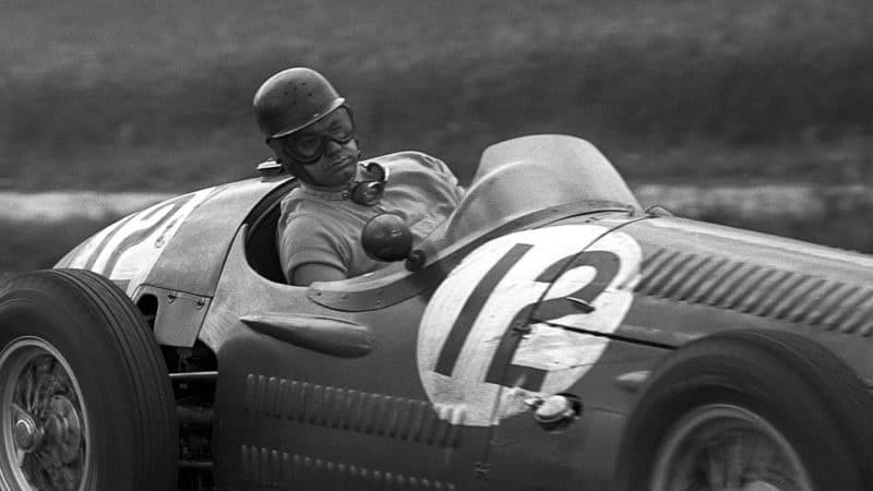 Onofre Marimon driving for Maserati at the 1954 French GP