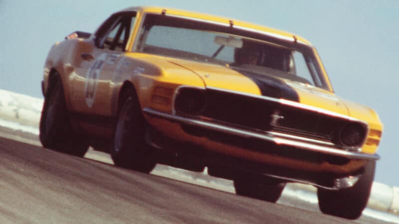 Parnelli Jones in Trans Am Ford Mustang at Laguna Seca