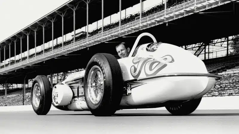 Parnelli Jones with 98 car at Indianapolis Motor Speedway