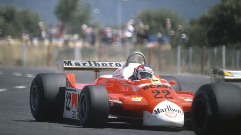 Patrick Depailler in Alfa Romeo during 1980 F1 French Grand Prix