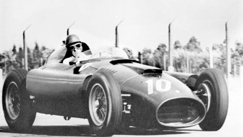 Peter Collins in the 1957 Argentinian Grand Prix for Ferrari