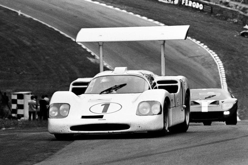 Phil Hill and Mike Spence Chaparral 2F at the 1967 Brands Hatch 6 Hours race