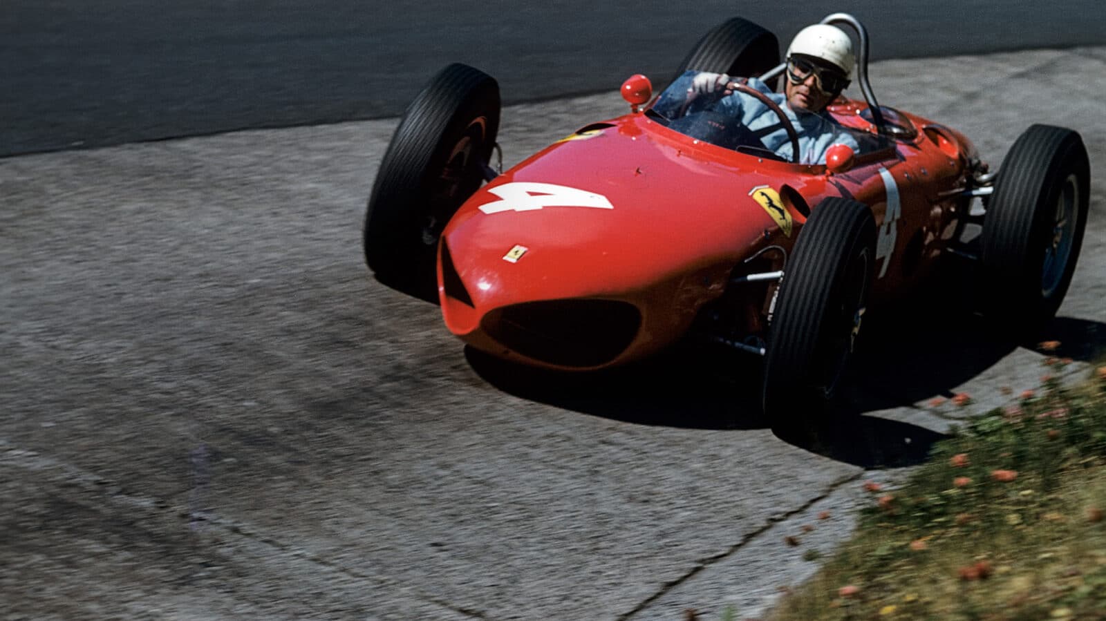 Phil Hill in Ferrari Sharknose