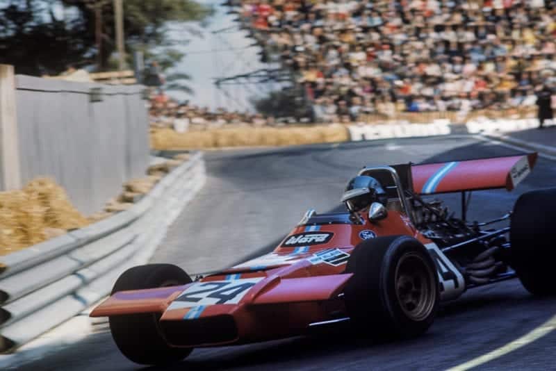 Piers Courage in the Williams-run De Tomaso Ford at the 1970 Monaco Grand Prix