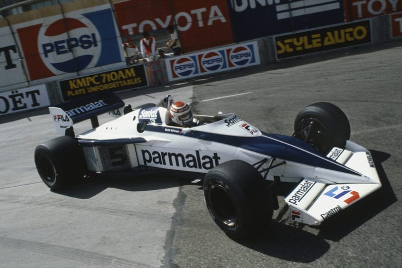 Nelson Piquet in his Brabham BT52 BMW.