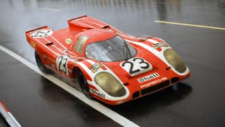 Driving Le Mans-winner Richard Attwood’s Porsche 917
