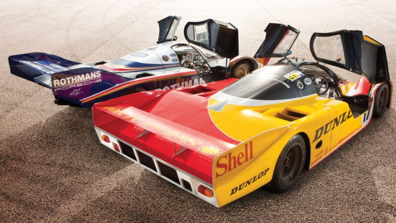 Rear view of Porsche 956 and 962
