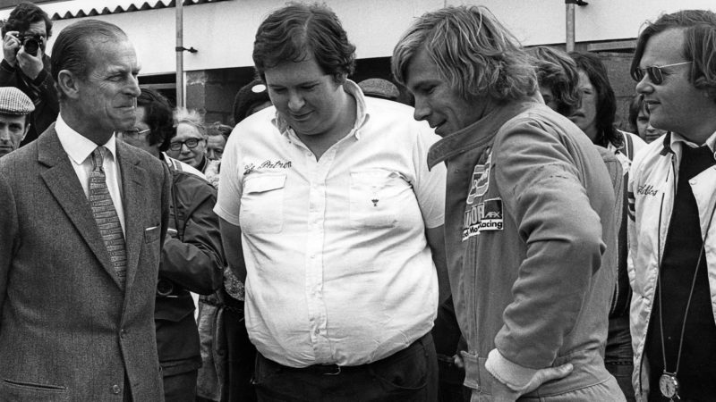 Prince Philip with James Hunt Lord Hesketh and Bubbles Horsley